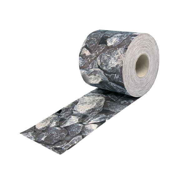 Zaundruck Sichtschutzstreifen Polyester - nachhaltiger Sichtschutz für Doppelstabmattenzaun - Motiv Windschutz 23,4 m x 19 cm - Sichtschutz-Rolle - Splittstein