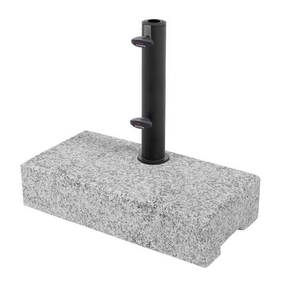Doppler Balkonsockel Granit 25kg mit Griffmulden I Schirmständer für Sonnenschirme mit max. 200cm Schirmdurchmesser & 2,5-4,8cm Rohrdurchmesser I robuster Schirmständer für Terrasse oder Balkon