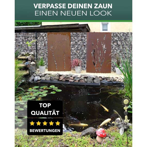 Zaundruck Sichtschutzstreifen Polyester - nachhaltiger Sichtschutz für Doppelstabmattenzaun - Motiv Windschutz 23,4 m x 19 cm - Sichtschutz-Rolle - Splittstein