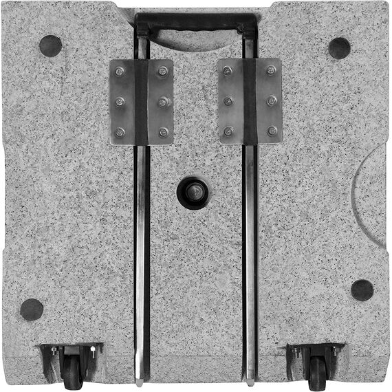 Doppler Trolley Granitsockel 45kg mit Rollen I Schirmständer für Sonnenschirme mit max. 250cm Schirmdurchmesser & 3,2-6,0cm Rohrdurchmesser I Sonnenschirmständer mit Auszieh-Griff