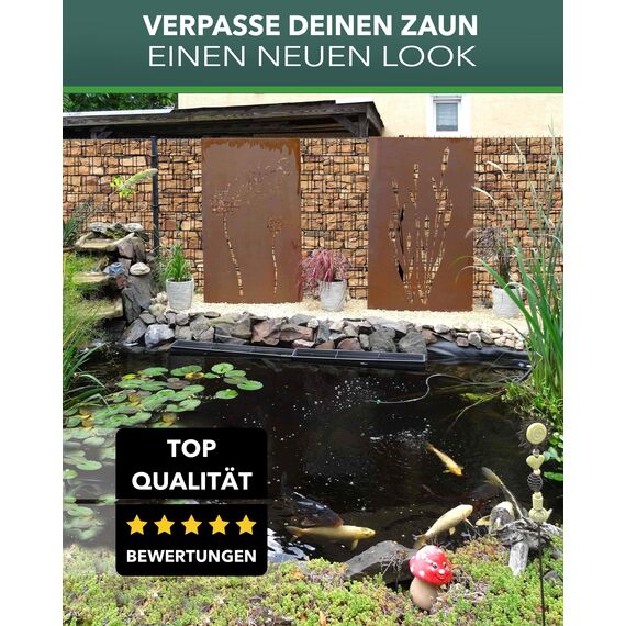 Zaundruck Sichtschutzstreifen Polyester - nachhaltiger Sichtschutz für Doppelstabmattenzaun - Motiv Windschutz 23,4 m x 19 cm - Sichtschutz-Rolle - Ziegelstein