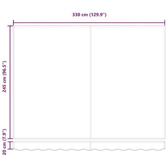 vidaXL Markisenersatzstoff Rot 330 x 245 cm Polyester, Balkon-Sichtschutz, modernes rechteckiges Sonnendach, strapazierfähiger UV-beständiger Stoff, wetterfester Unterstand