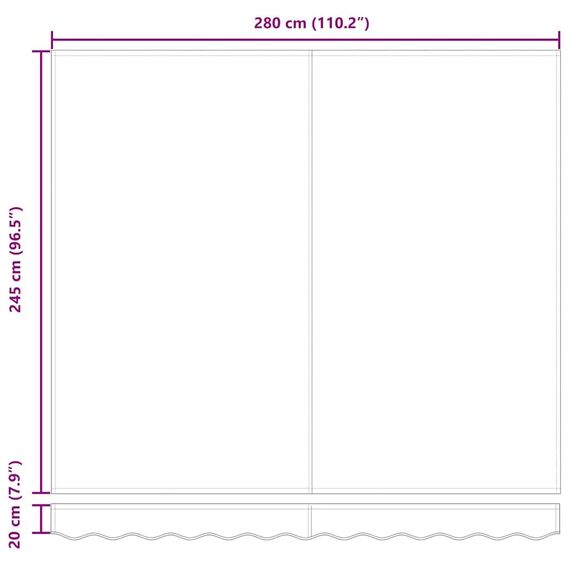 vidaXL Markisenersatzstoff Hellgrau 280 x 245 cm Polyester, Balkon-Sichtschutz, modernes rechteckiges Sonnendach, strapazierfähiger UV-beständiger Stoff, wetterfester Unterstand