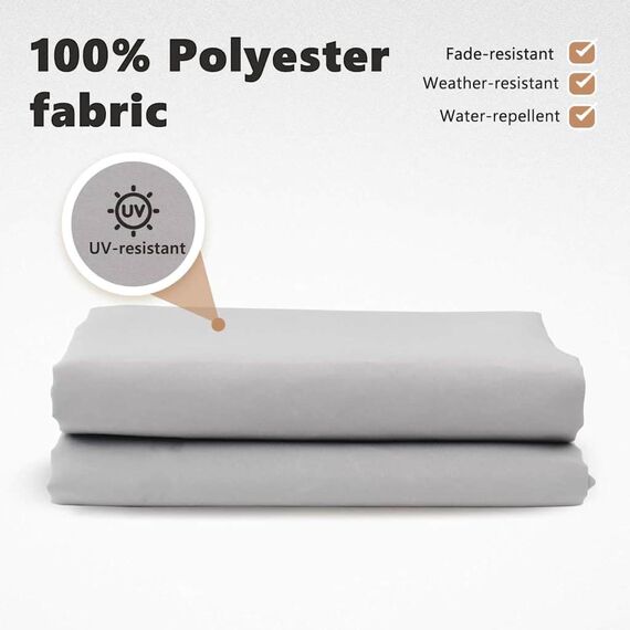 vidaXL Markisenersatzstoff Hellgrau 280 x 245 cm Polyester, Balkon-Sichtschutz, modernes rechteckiges Sonnendach, strapazierfähiger UV-beständiger Stoff, wetterfester Unterstand