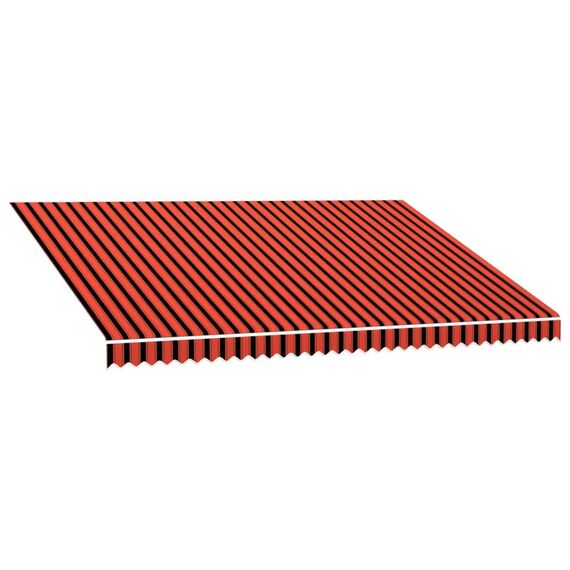 vidaXL Markisenstoff Wasserabweisend Markisentuch Sonnenschutz Sonnensegel Sichtschutz Markise Ersatztuch Segeltuch Orange Braun 4,5x3m