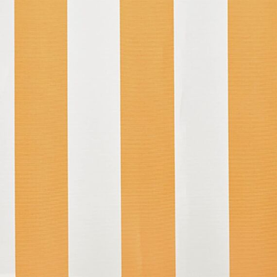 vidaXL Markisenbespannung Sonnenschutz Markisenstoff Markisentuch Markise Canvas Sonnenblumengelb & Weiß 4×3 m (ohne Rahmen)