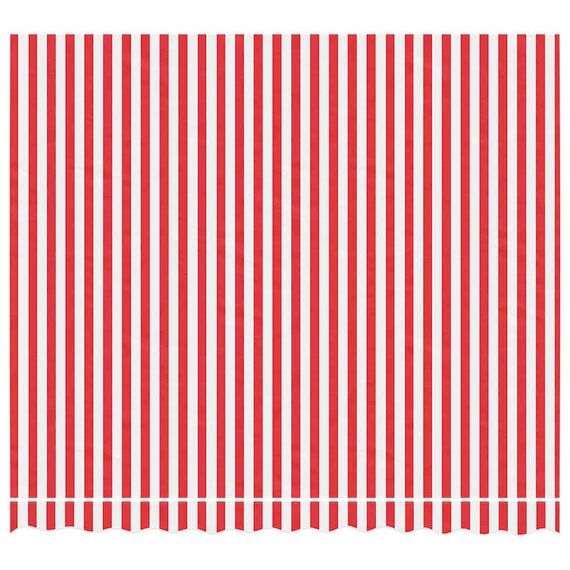 vidaXL Markisenbespannung, Markisenstoff UV-beständig, Markisentuch Wasserabweisend, Ersatzstoff Markisen-Zubehör, Rot Weiß Gestreift 3x2,5m