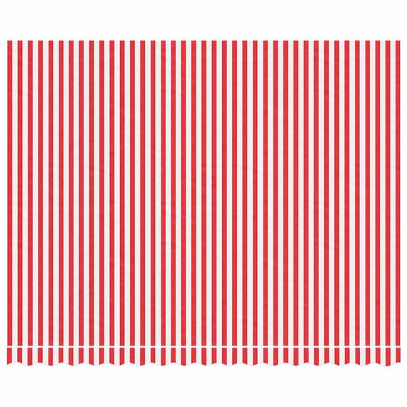 vidaXL Markisenbespannung, Markisenstoff UV-beständig, Markisentuch Wasserabweisend, Ersatzstoff Markisen-Zubehör, Rot Weiß Gestreift 4x3m