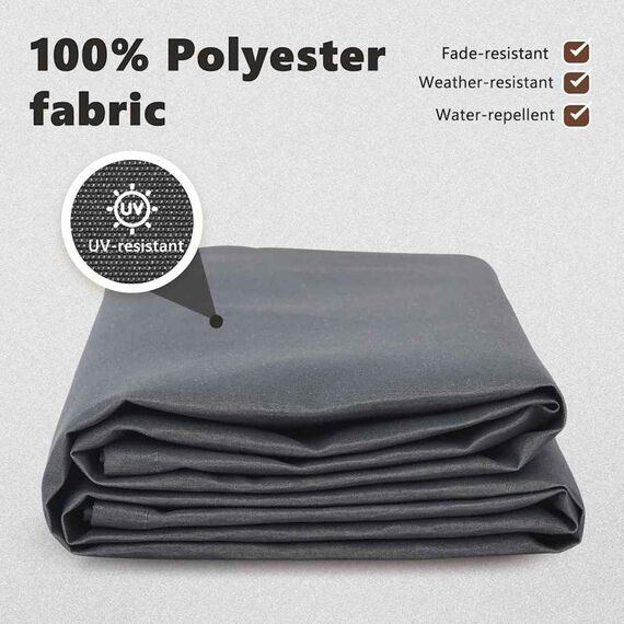 vidaXL Markisenersatzstoff Anthrazit 280 x 195 cm Polyester, Balkon-Sichtschutz, modernes rechteckiges Sonnendach, strapazierfähiger UV-beständiger Stoff, wetterfester Unterstand