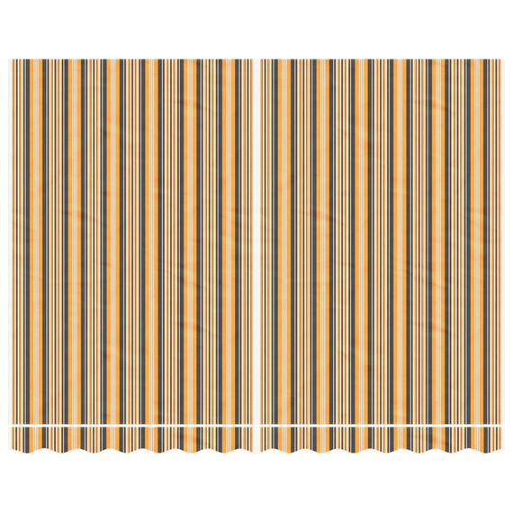 vidaXL Markisenbespannung, Markisenstoff mit PU-Beschichtung, Markisentuch Wetterfest, Ersatzstoff Markise, Mehrfarbig Gestreift 3,5x2,5m