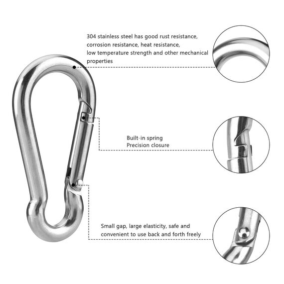 Sonnensegel Befestigungs Kit, Sonnensegel Zubehör Montage für Viereckigen Dreieckigen Sonnensegeln Rostfreier 304 Edelstahl(12-teiliges Set für Viereck)