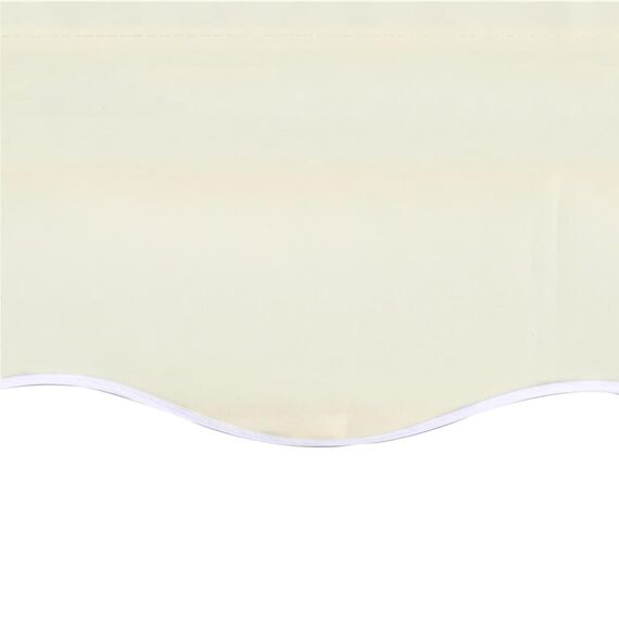 vidaXL Markisenbespannung Wasserabweisend Markisestoff Markisentuch Ersatzstoff mit Volant Markisevolant für Markise Creme 4,5x3,5m