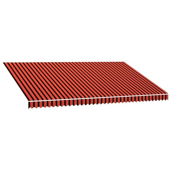 vidaXL Markisenstoff Wasserabweisend Markisentuch Sonnenschutz Sonnensegel Sichtschutz Markise Ersatztuch Segeltuch Orange Braun 5x3m