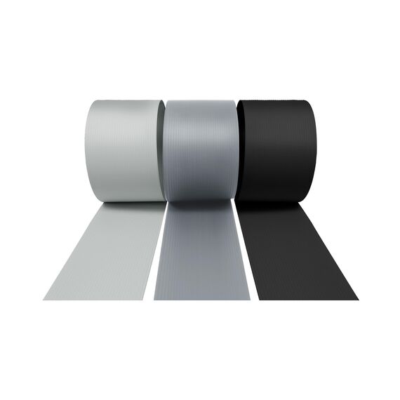 Premium Sichtschutzstreifen Hart-PVC für Doppelstabmatten Anthrazit RAL 7016 Länge 2,525 Meter Höhe 19 cm Stärke 1,35 mm 1 Stück