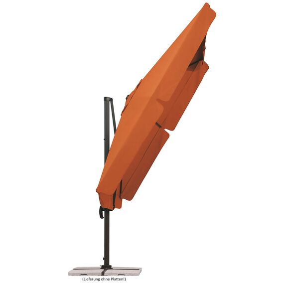 Schneider Sonnenschirm Rhodos, terracotta, 300 x 300 cm quadratisch, 782-05, Gestell Alu/Stahl, Bespannung Polyester, 24 kg