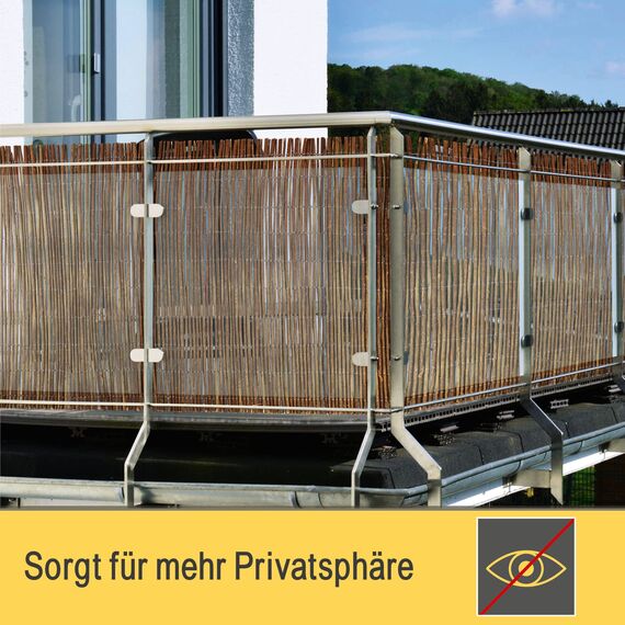 Sol Royal Weidenmatte Sichtschutz für Balkon & Zaun Natur 90x500cm – Leichte Montage & Stabiler Balkonsichtschutz für Terrasse & Garten Weidenzaun Sichtschutz Weide Windschutz – SolVision W79