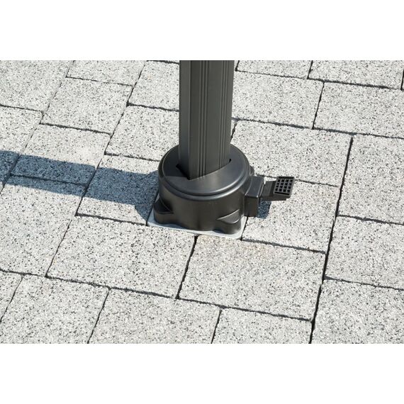 Schneider Universal-Bodenplatte für Ampelschirme, 897-00, zum Einbetonieren, 3.8 kg, Silber