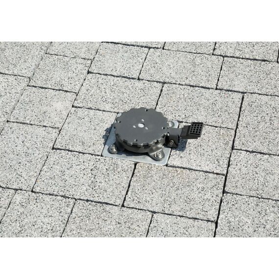 Schneider Universal-Bodenplatte für Ampelschirme, 897-00, zum Einbetonieren, 3.8 kg, Silber