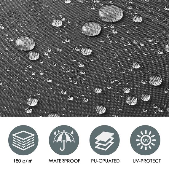 LIFERUN Klemmmarkise ohne Bohren | mit Handkurbel Balkon Balkonmarkise | Markise UV-beständig Wasserdicht Höhenverstellbar | Sonnenschutz für Balkon Terrasse Garten Terrassenüberdachung (Grau 300cm)