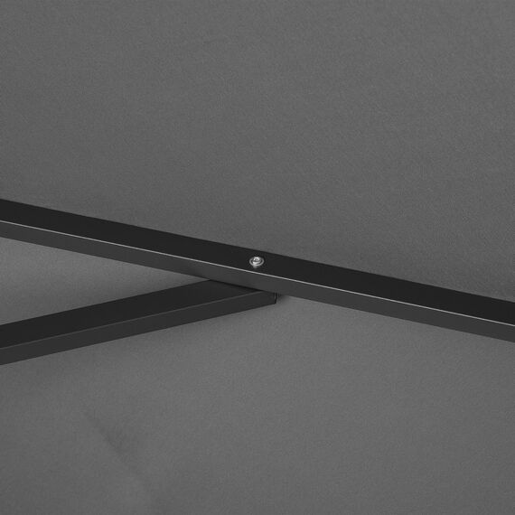 Kingsleeve® Sonnenschirm UV Schutz 80+ Balkon Schutzhülle 330cm Strand Schirm Groß Wasserabweisend Kurbel Aluminium Windöffnung Gartenschirm Anthrazit