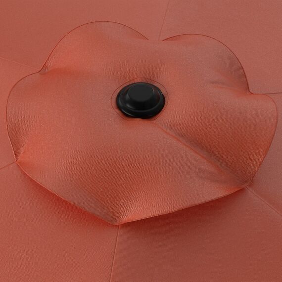 Kingsleeve® Sonnenschirm 330cm Schutzhülle UV Schutz 80+ Balkon Groß Kurbel Strandschirm Aluminium Lüftungsschlitz Wasserabweisend Gartenschirm Terracotta