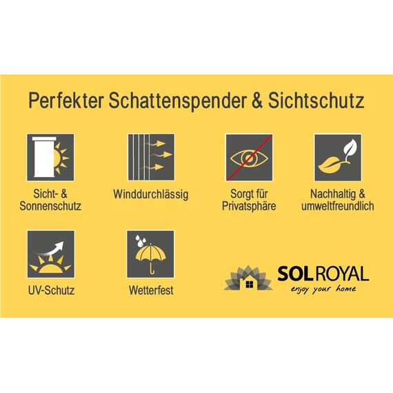 Sol Royal Weidenmatte Sichtschutz für Gartenzaun Natur 140x500 cm – Leichte Montage & Stabiler Weidenzaun Sichtschutzmatte für Garten, Terrasse & Zaun Sichtschutz Weide Windschutz – SolVision W79