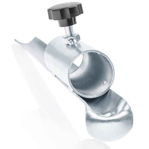 com-four® Sonnenschirmhalter aus verzinktem Stahl - Erdspieß für den Boden - Standfuß für Sonnenschirm am Strand - Schirmständer - Ø 12-32 mm (metallic)