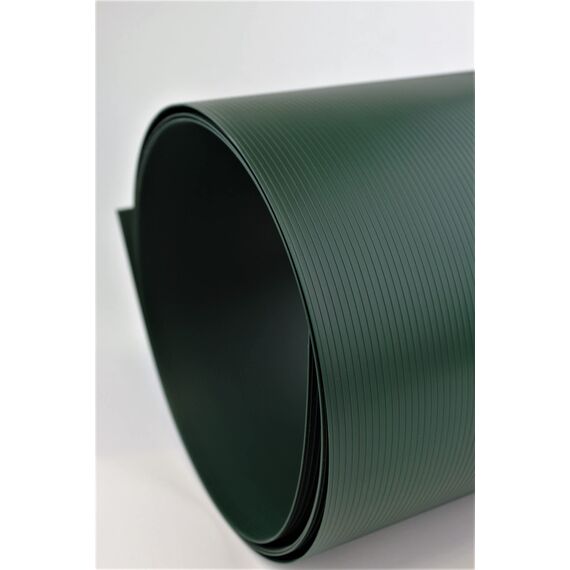 Premium Sichtschutzstreifen Hart-PVC für Doppelstabmatten Grün RAL 6005 Länge 2,525 Meter Höhe 19 cm Stärke 1,35 mm 10 Stück