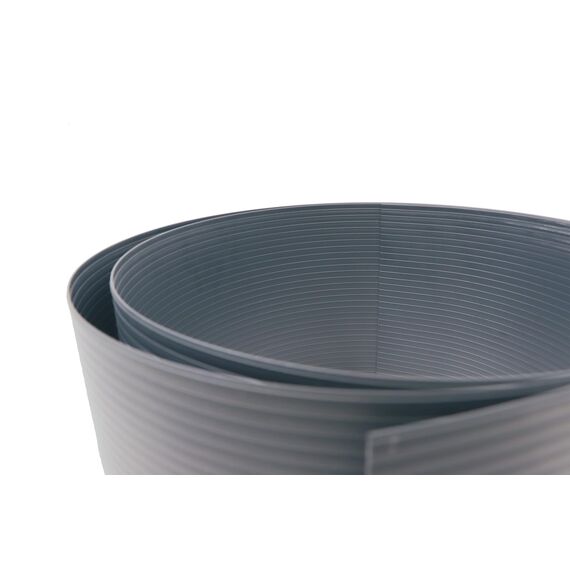 Gartenwelt Riegelsberger Sichtschutzstreifen Hart-PVC für Doppelstabmatten Sichtschutz Streifen 1 Stück FENSTERGRAU RAL 7040 mit Länge 2,525 Meter Höhe 19 cm Stärke 1,35 mm