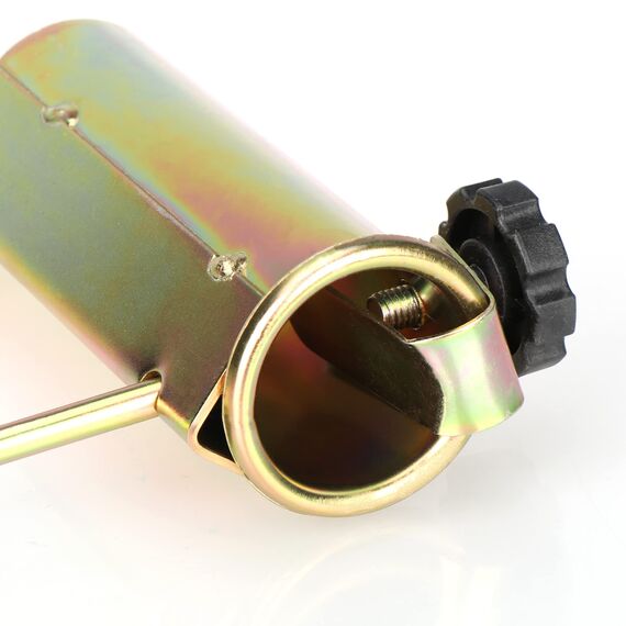 com-four® 2X Sonnenschirmhalter aus Stahl - Bodenhülse für den Garten - Rasendorn für Sonnenschirme - Schirmständer mit Handgriff - Stockdurchmesser von ca. 30-42 mm (goldfarben - 2 Stück)