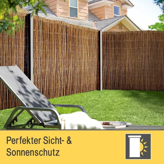 Sol Royal Weidenmatte Sichtschutz für Balkon & Zaun Natur 100x500cm – Leichte Montage & Stabiler Balkonsichtschutz für Terrasse & Garten Weidenzaun Sichtschutz Weide Windschutz – SolVision W79