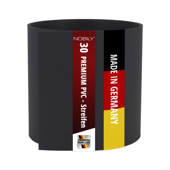 Premium Zaunsichtschutz HART-PVC / 30 x Streifen 2,525 m/Höhe 19 cm Anthrazitgrau - Zaun Sichtschutzstreifen für Doppelstabmattenzaun Zaun Sichtschutz anthrazit