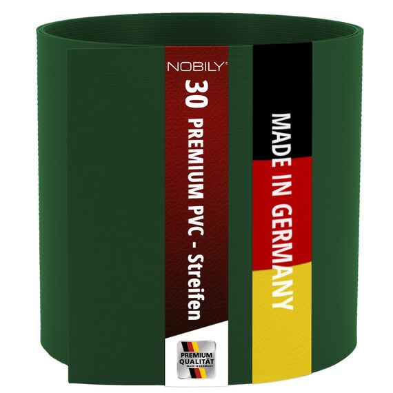 Premium Zaunsichtschutz HART-PVC / 30 x Streifen 2,525 m/Höhe 19 cm Moosgrün - Zaun Sichtschutzstreifen Fachhandelsware für Doppelstabmattenzaun Zaun Sichtschutz grün - keine Folie