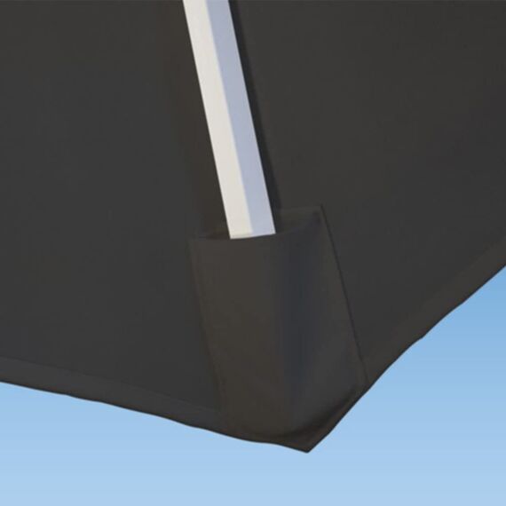 paramondo Sonnenschirm Bespannung für parapenda Ampelschirm 4 x 3 m rechteckig, mit Schirmbelüftung, Waschbar, Grau