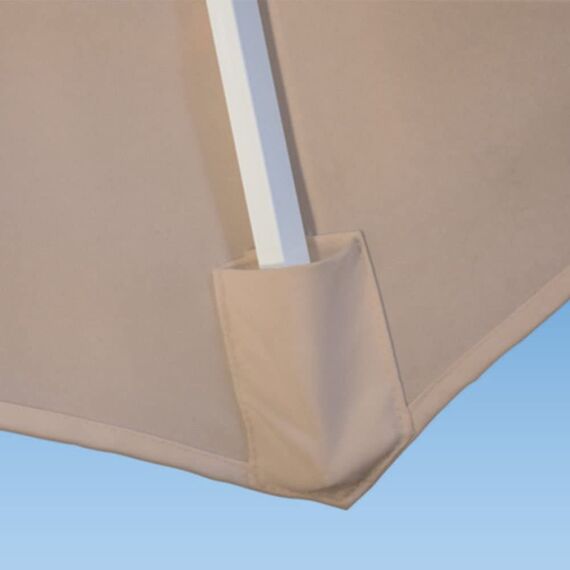 paramondo Sonnenschirm Bespannung für parapenda Ampelschirm Ø 3,5 m rund, mit Schirmbelüftung, Waschbar, Creme