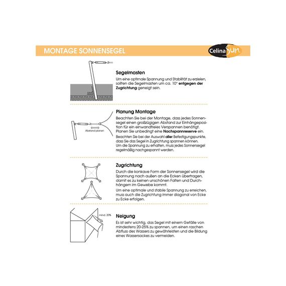 CelinaSun Sonnensegel Zubehör 3X Spannschraube Stahl verzinkt Sonnenschutz Befestigung Segel Montage Werkzeug