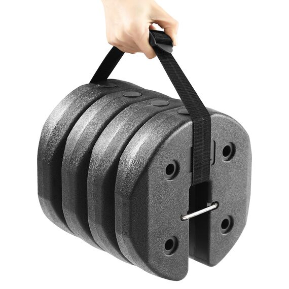 ABCCANOPY Gewichte, Baldachin, Pavillon, Regenschirm, Gewichte mit Stahlklemme und Tragegurt, 4 Stück (13.6 kg)