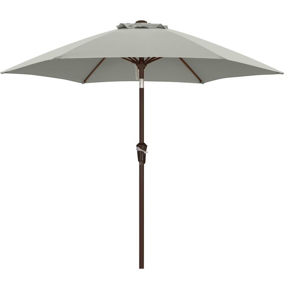 ABCCANOPY 230cm Sonnenschirm im Freien Wasserabweisende Bespannung -Gartenschirm Marktschirm,hellgrau