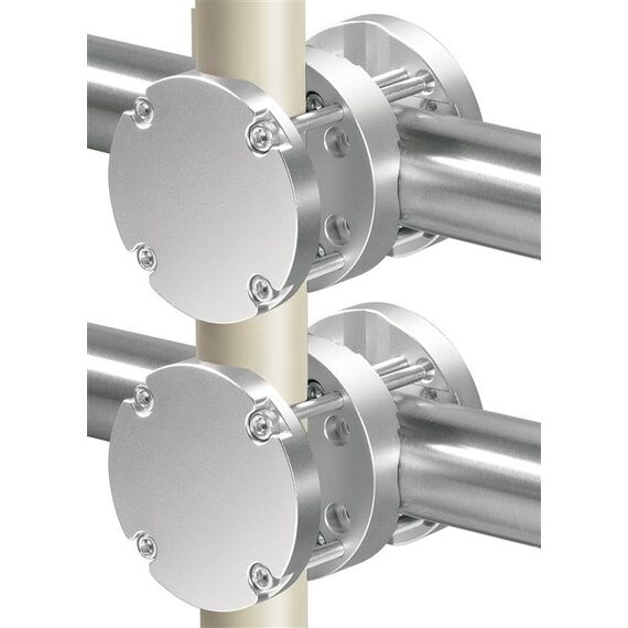 4smile Sonnenschirmhalter Balkongeländer 2er Set – Aluminium Sonnenschirm Balkon Halterung - Schirmhalterung SunnyFox, stabiles Universaltalent, hält jeden Balkonschirm