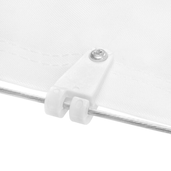 sunprotect 12589 Laufhaken, Zubehör für Seilspann-Markise/Sonnensegel/Sonnenschutz für Pergola Wintergarten Terrasse, weiß (10 x 10er Pack)