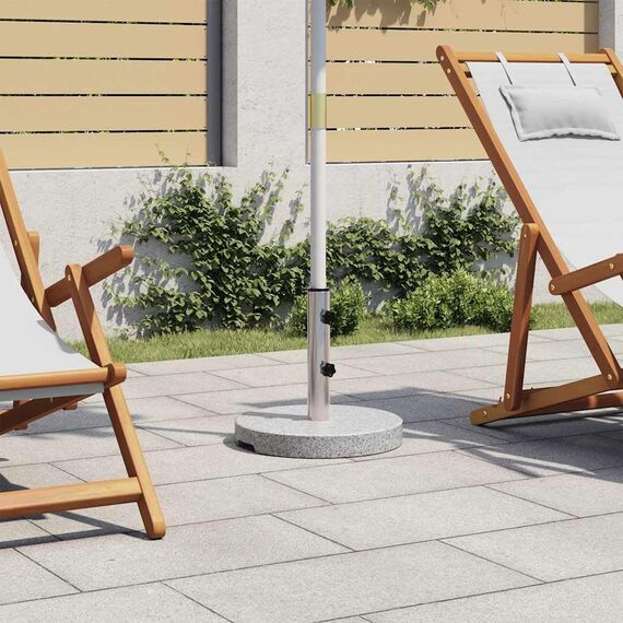 vidaXL Sonnenschirmständer Granit rund 20 kg Outdoor Terrasse Schirmständer Halter