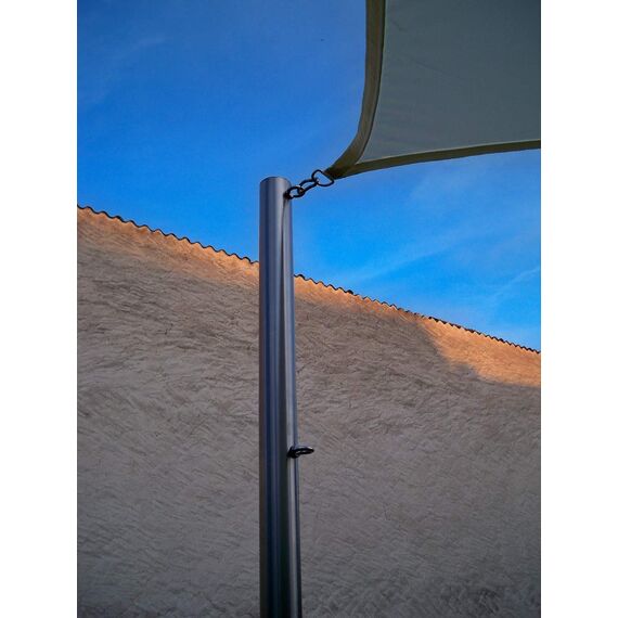 Sonnensegelmast Edelstahl 6030/3-2 Hülse 50cm 80°