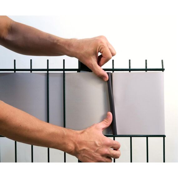 Workinghouse Premium Sichtschutz, Klemmstreifen zur Befestigung (hellgrau (24er Pack))