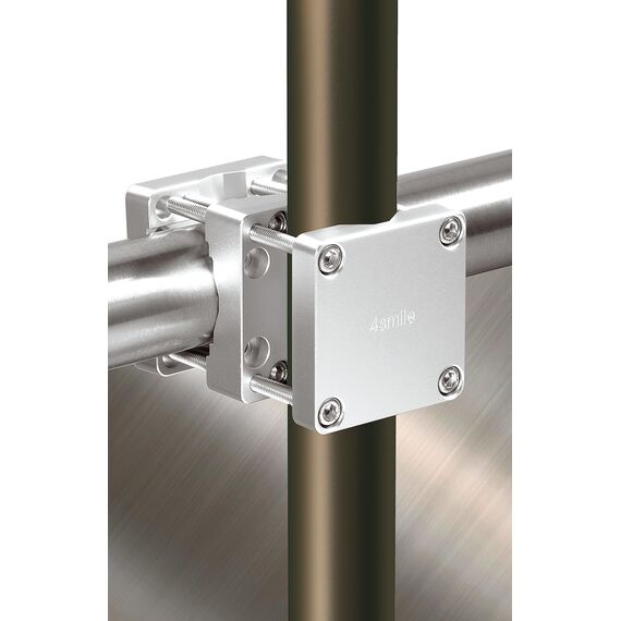 4smile Sonnenschirmhalter Balkongeländer – Aluminium Sonnenschirm Balkon Halterung - Schirmhalterung SunnySquare, stabiles Universaltalent, hält jeden Balkonschirm