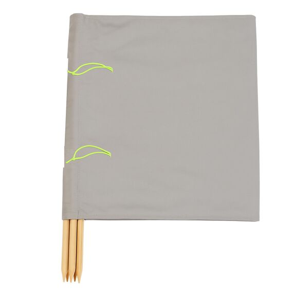 Aves-24 Windschutz 8m x 80cm für Strand Garten See Meer SICHTSCHUTZ Wind Zaun Schutz Blickschutz Camping (51. Einfarbig Grau)