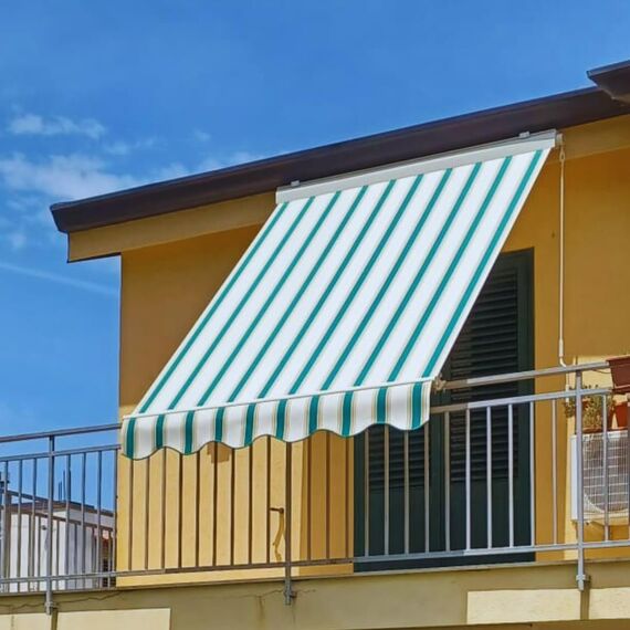 TENDAGGIMANIA Markisenkurbel Farbe GRAU - Größe 220 cm - Markisenkurbel mit Haken Universal aus lackiertem Eisen mit ergonomischem Griff aus PVC - Kurbelstange für Markise