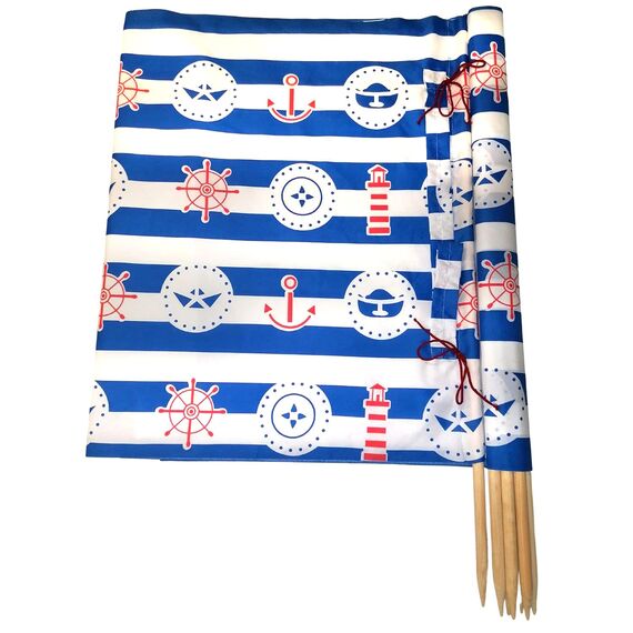 Aves-24 Windschutz 8m x 80cm für Strand Garten See Meer SICHTSCHUTZ Wind Zaun Schutz Blickschutz Camping (1. Naval)