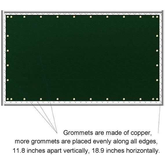 Sunnyglade Sichtschutznetz, robustes Schattierungsnetz für Wand, Garten, Hof, Terrasse, 1,2 x 15,2 m, Grün