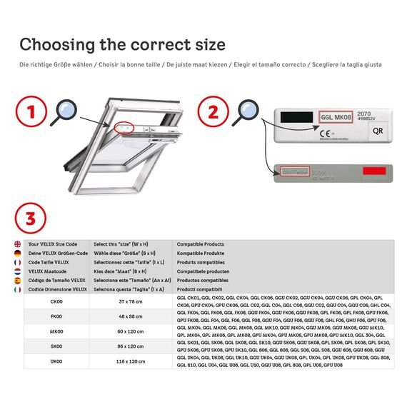 Dachfenster Hitzeschutz-markise kompatibel mit VELUX CK04 / C04 / CK02 / C02 / CK01 / C01