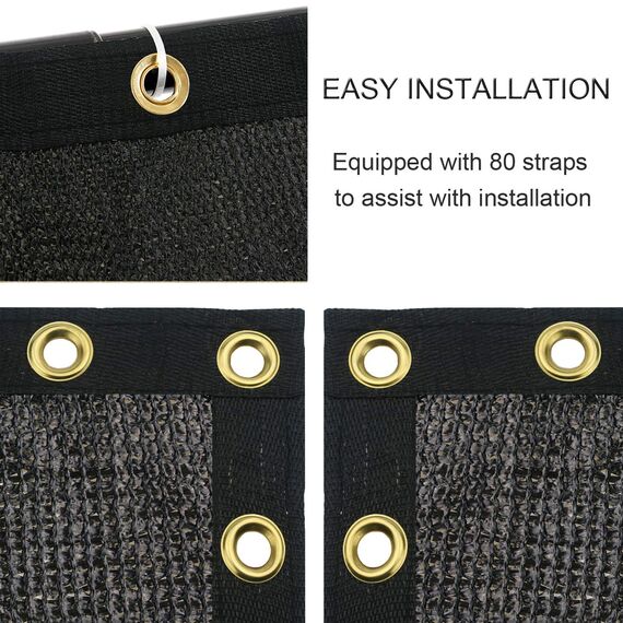 Sunnyglade Sichtschutznetz, robustes Schattierungsnetz für Wand, Garten, Hof, Terrasse, 1,2 x 15,2 m